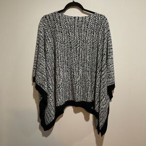 Lululemon Herringbone Divinity Poncho Shawl Sweater Tencel Cashmere Blend O/S